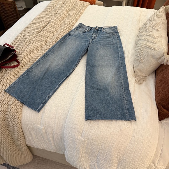 rag & bone Sky Blue Wide Leg Jeans